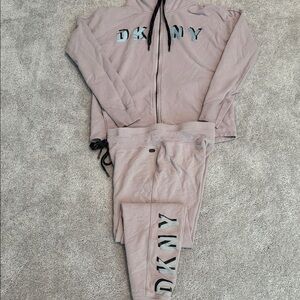 DKNY Mauve Tracksuit with Black Accents